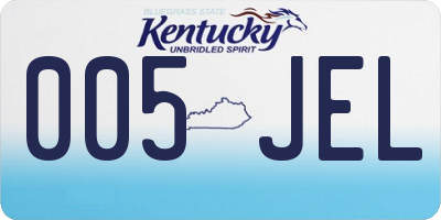 KY license plate 005JEL