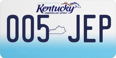 KY license plate 005JEP