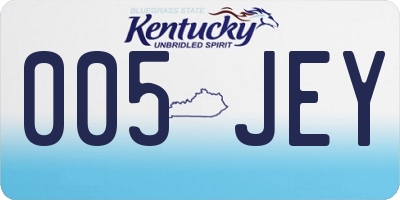 KY license plate 005JEY