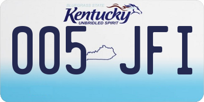KY license plate 005JFI