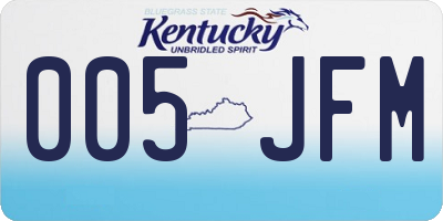 KY license plate 005JFM