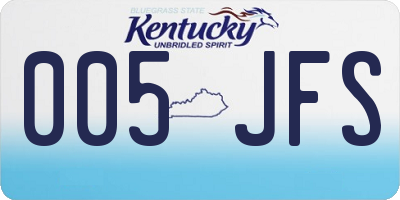 KY license plate 005JFS