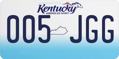 KY license plate 005JGG