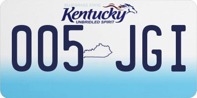 KY license plate 005JGI