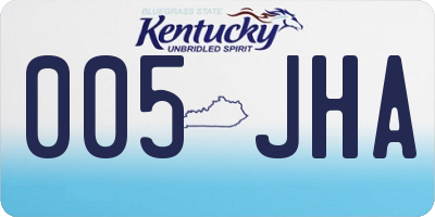 KY license plate 005JHA