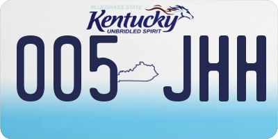 KY license plate 005JHH