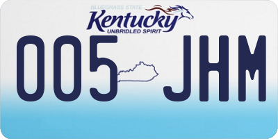 KY license plate 005JHM