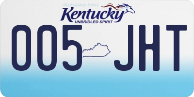 KY license plate 005JHT