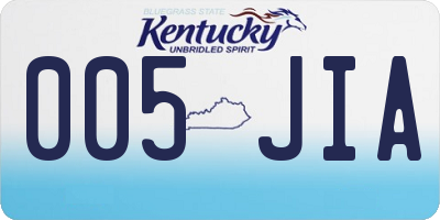KY license plate 005JIA