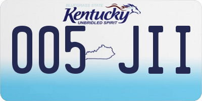 KY license plate 005JII