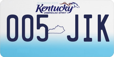 KY license plate 005JIK