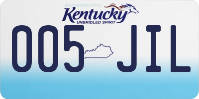 KY license plate 005JIL