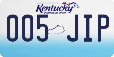 KY license plate 005JIP