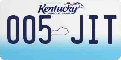 KY license plate 005JIT