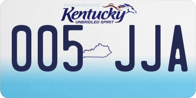 KY license plate 005JJA
