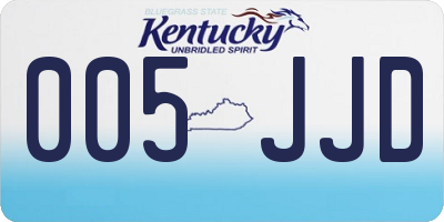 KY license plate 005JJD