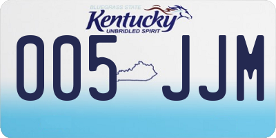 KY license plate 005JJM