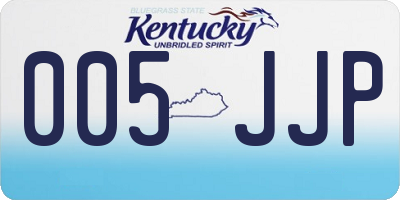 KY license plate 005JJP