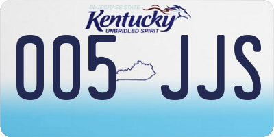 KY license plate 005JJS