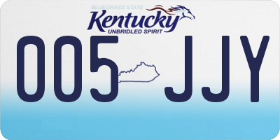 KY license plate 005JJY