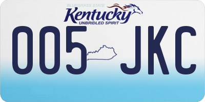 KY license plate 005JKC