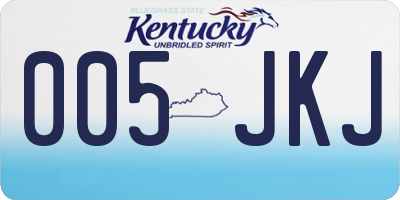 KY license plate 005JKJ