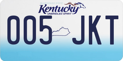 KY license plate 005JKT