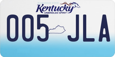 KY license plate 005JLA