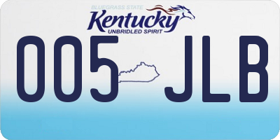 KY license plate 005JLB