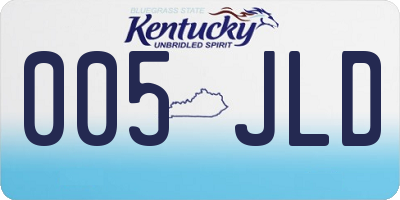 KY license plate 005JLD