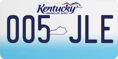KY license plate 005JLE
