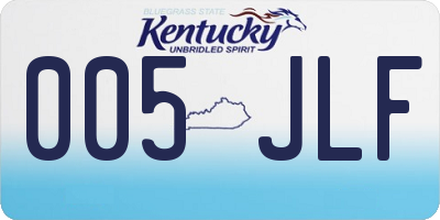 KY license plate 005JLF