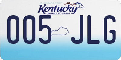 KY license plate 005JLG