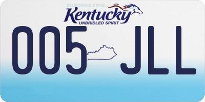 KY license plate 005JLL