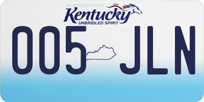 KY license plate 005JLN