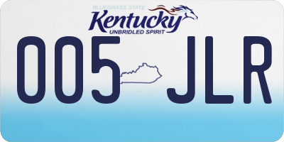 KY license plate 005JLR