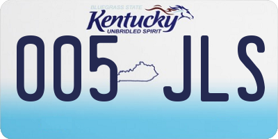 KY license plate 005JLS