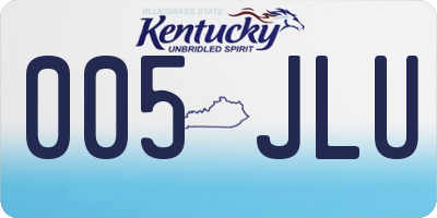KY license plate 005JLU