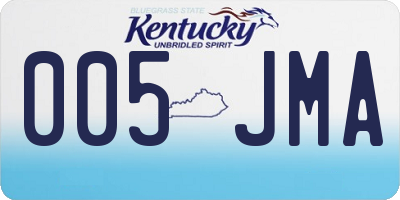 KY license plate 005JMA