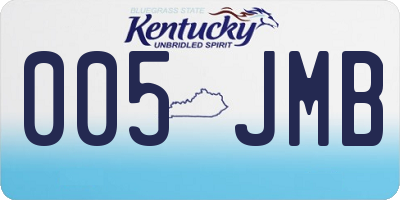 KY license plate 005JMB