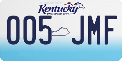 KY license plate 005JMF
