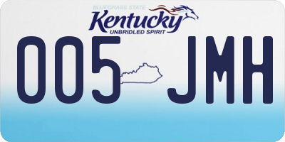 KY license plate 005JMH