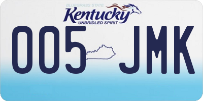 KY license plate 005JMK