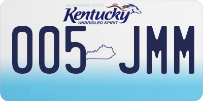 KY license plate 005JMM