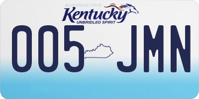 KY license plate 005JMN