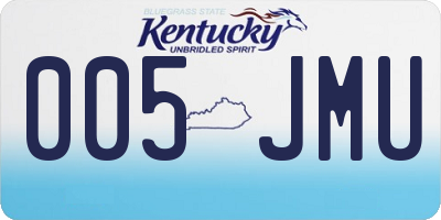 KY license plate 005JMU