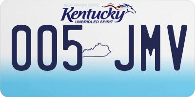 KY license plate 005JMV