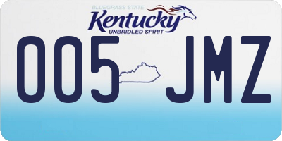 KY license plate 005JMZ