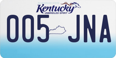 KY license plate 005JNA