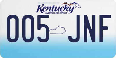 KY license plate 005JNF
